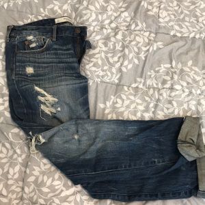 Abercrombie & Fitch ripped boyfriend jeans